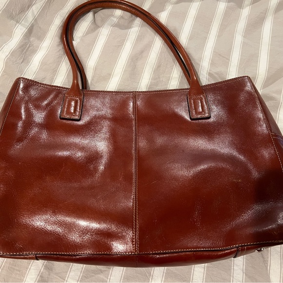 Fossil Brown Leather Tote - Picture 3 of 10
